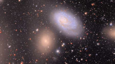 A video that zooms out and pans around to show more than 10 million galaxies observed by NSF-DOE Rubin Observatory