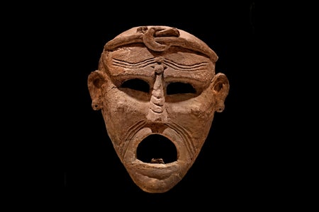 A death mask from the third or second century bc found in the Phoenician trading city of Carthage in what is now Tunisia.