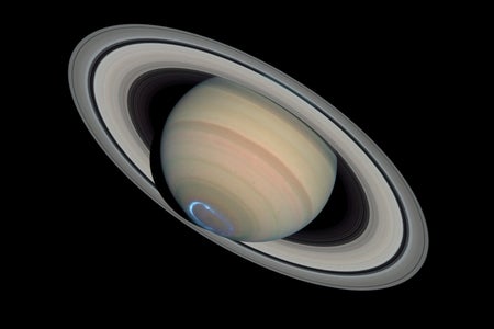Saturn and its aurora