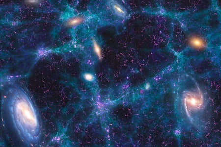 Illustration, portion of the cosmic web, large scale structure of the universe