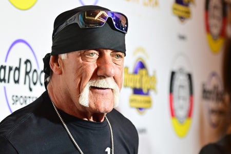 Wrestler Hulk Hogan attending event