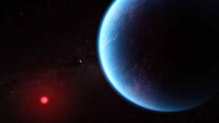 Illustration of what exoplanet K2-18 b could look like.