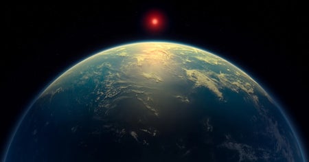 Artist's impression of the exoplanet K2-18b.