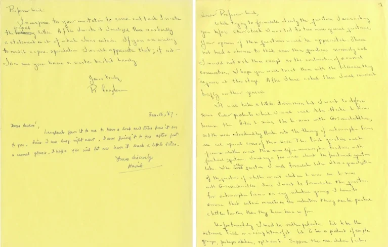 Robert Langland's letter to André Weil in 1967