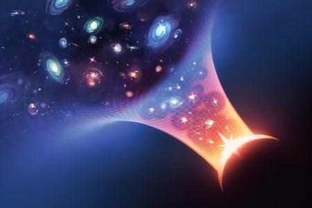 Conceptual image of the timeline of the cosmos